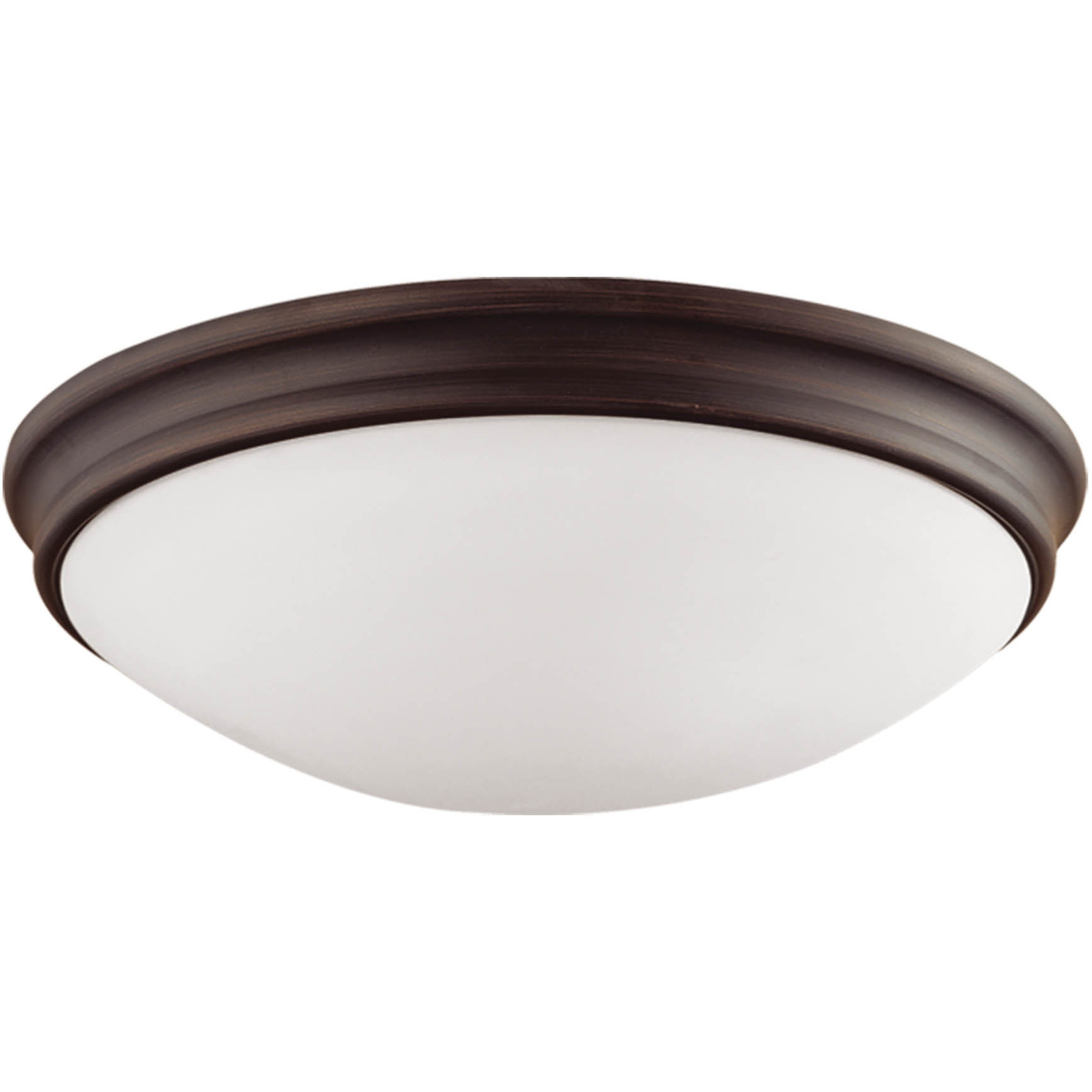 Baumann 3 Light 14 inch Rubbed Bronze Flush Mount Ceiling Light